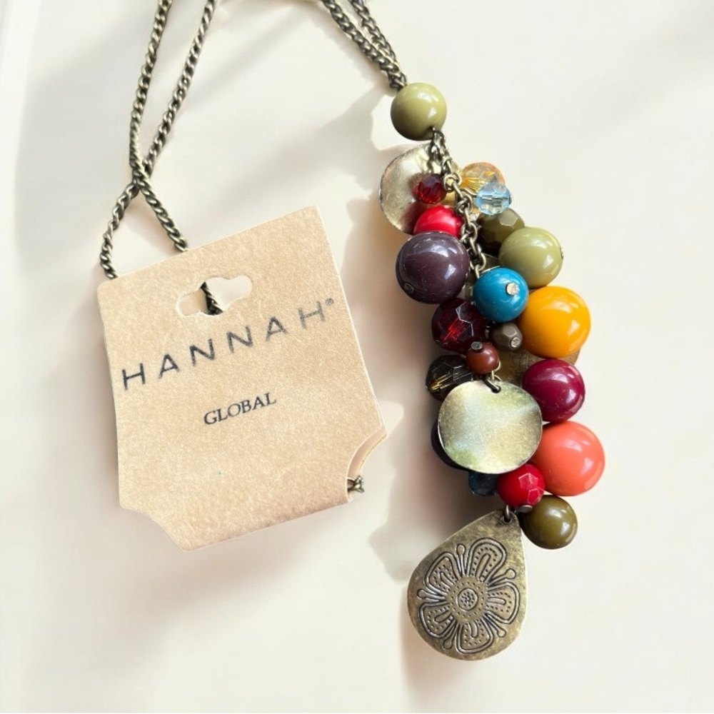 HANNAH Bohemian Beaded Multicolor Long Necklace NWT Fashion jewelry